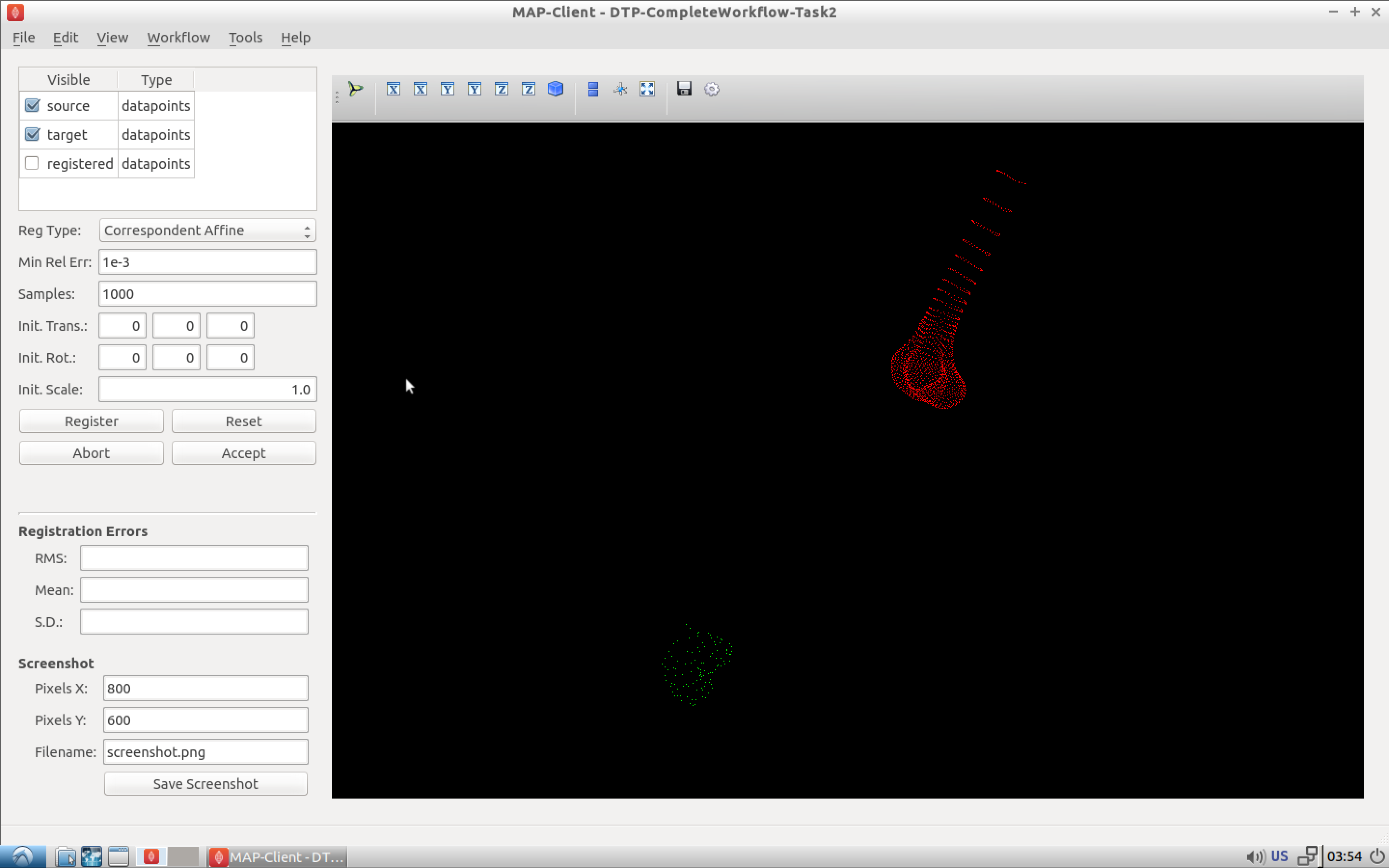 Register point cloud step.